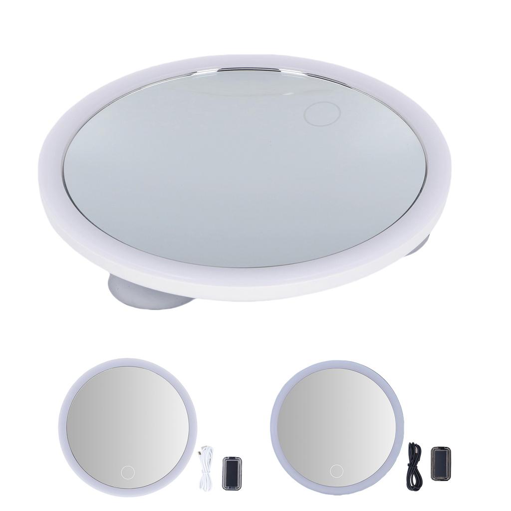Косметическое зеркало с 30-кратным увеличением, светодиодное зеркало для макияжа для ванной комнаты с подсветкой и присоской для дома и путешествий