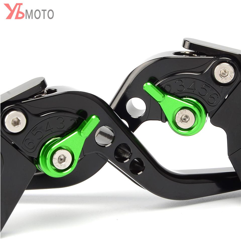 Высокое качество мотоциклетные зеленые регулируемые тормозные рычаги сцепления с ЧПУ для Kawasaki z800 Z800E 2013 2014 2015