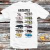 230 Gsm 100% Cotton Axolotl Types Names List T Shirt Vintage Retro Cool Gift Mens Womens Unisex Cartoon Anime Top Tee B704