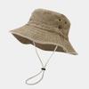Vintage-Inspired Bucket Hat with Embroidered Lettering - Lightweight, Sun-Protective Fisherman Cap for Women & Men