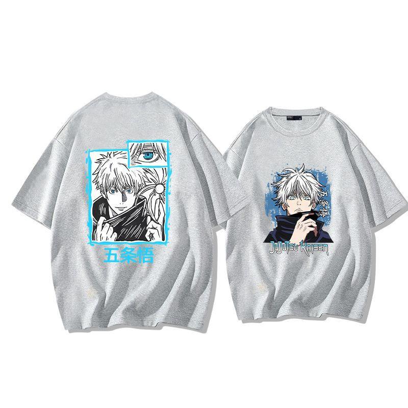 Аниме Jujutsu Kaisen Jujutsu Kaisen мужская футболка с коротким рукавом из чистого хлопка Летняя мода Свободная футболка мужская