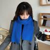 Keep Warm Solid Color Scarf Long Wool Shawl Retro Knitted Scarves  Autumn Winter