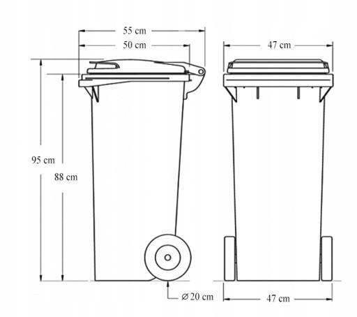 Paper Trash Can, on Wheels