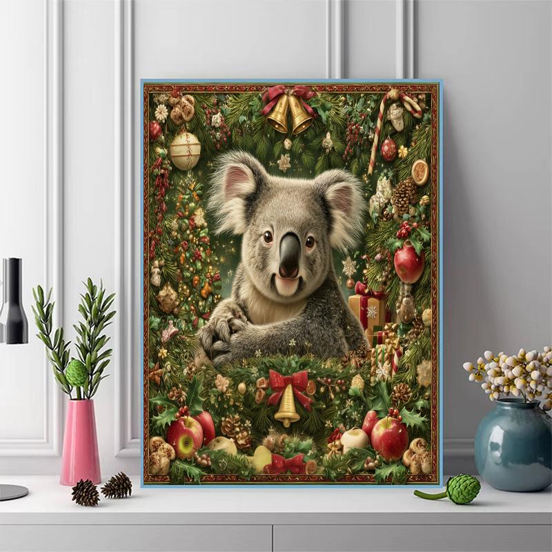 Christmas koala Pattern 3pcs 100% Round Full Drill 5D DIY Diamond Painting Embroidery Cross Stitch Rhinestone Décor