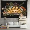 Винтажный гобелен с изображением солнца и растений, настенный гобелен, психоделический, колдовской, хиппи, искусство, общежитие, гостиная, домашний декор