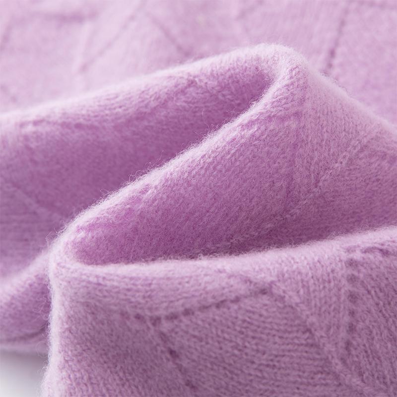 Women's Cashmere Neck Cover Qinghe Cashmere 30% Cashmere 70% Wool Women's Autumn and Winter Cashmere Scarf Soft and Warm