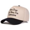 Baseball Stitching Embroidered Expensive I'M Now But Free Born Neutral Gender Women  Men For Caps Spring Autumn Outdoor Adjustable Casual Hats