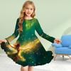 Повседневное платье для девочек с 3D-принтом и круглым вырезом, с длинными рукавами, с изображением фей и эльфов, детское платье принцессы