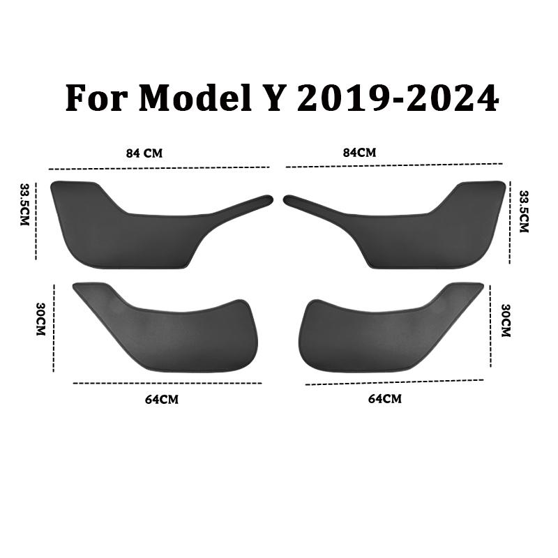 Противоударные накладки на двери автомобиля Для Tesla Для Model Y / 3 Защитная накладка на боковую панель двери из ПУ-кожи Антигрязевая накладка Декор салона автомобиля