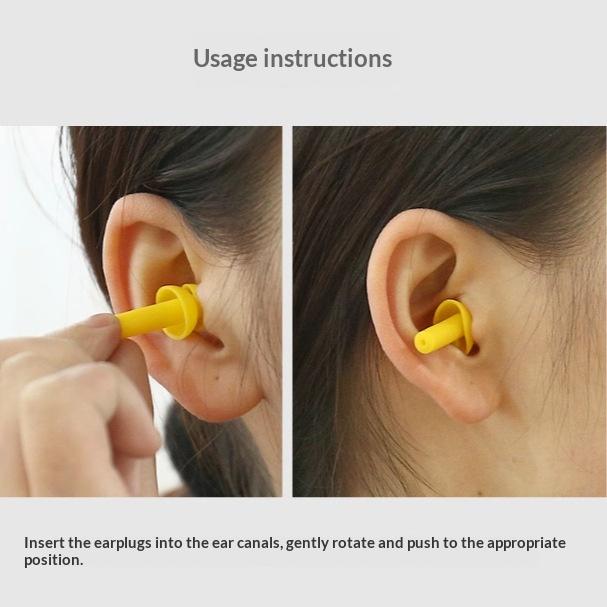 Soundproof Noise-Reducing Silicone Earplugs for Student Dormitory and Swimming Customizable Logo Sleep Aid