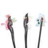 Vintage Winding Flower Hairpin Elegant Hanfu Headwear Simplicity Wooden Hair Stick  Women