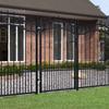 Garden Gate KAMPEN with Spear Tip Black 103 x 150 cm Steel