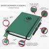Smart Academic Planner - A5 Size 8.6 x 5.7 inches - Undated Daily Planner for School - Daily, Weekly, and Monthly Scheduling - Student Planner for