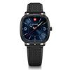 WENGER VINTAGE SPORT Watch Stainless Steel Case Blue Dial Black Silicone Strap Quartz 50m Water Resistant Gift Analog Men's (316L) [] 01.1921.112