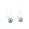 Blue Copper Turquoise Gemstone 925 Sterling Silver Jewelry Dangle Earrings 1.63" EE-152-37