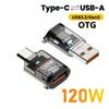USB 3.2 на Type C Адаптер OTG Быстрая Зарядка 120 Вт 10 Гбит Высокоскоростная Передача Данных Аудио Для ПК Планшета Xiaomi Huawei USB C Конвертер