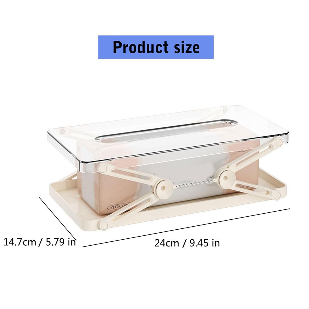 Прозрачный держатель для салфеток, пружинный диспенсер для салфеток, прозрачная настольная крышка для коробки салфеток для дома, офиса, ванной комнаты, автомобиля