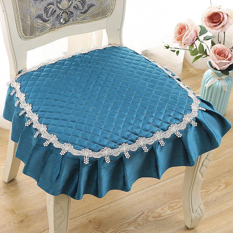 1 шт. Нескользящая подушка на стул для дома и офиса - моющаяся, тканевая подушка на сиденье в современном стиле для обеденных и кухонных стульев