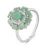Серебряное кольцо с натуральным изумрудом 1.256ct (2106692) 3.49 гр. 925 пробы