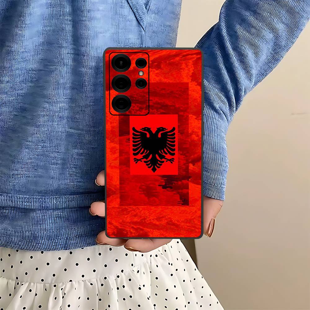 Албания Албанский Флаг Чехол для Телефона Для Samsung S 24 Fe 25 Ultra Plus 20 Lite 21 30 22 23 24 22 Ultra 5G Fundas