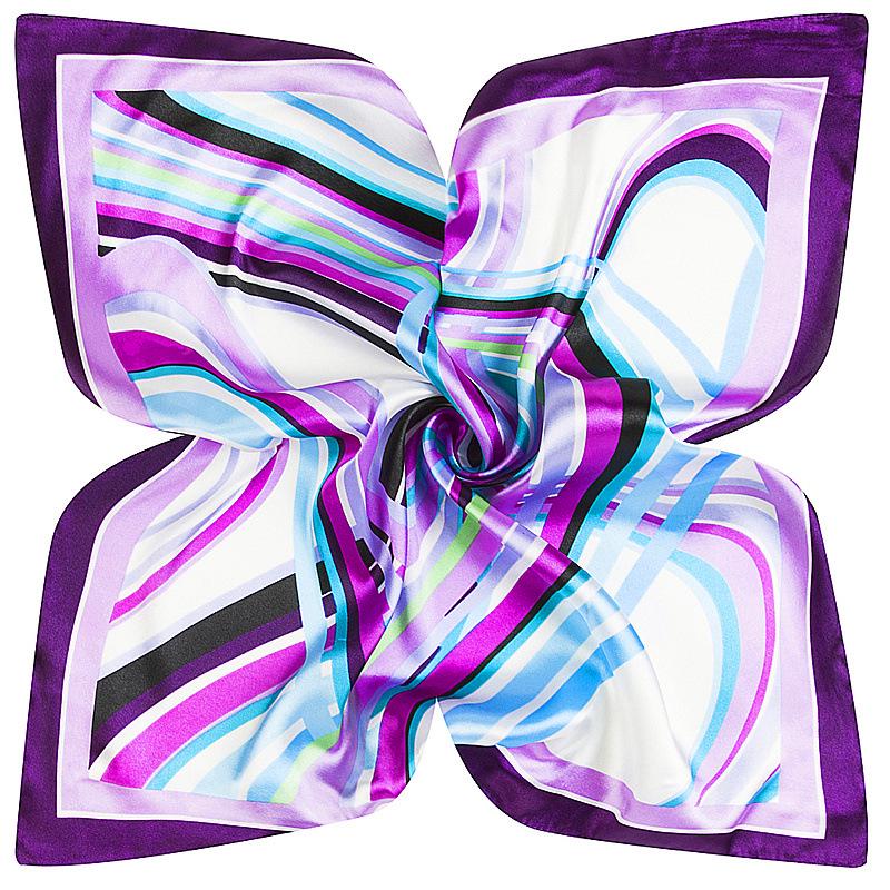 Mai Tong 60cm Silk Scarf, New Spring Stripes, Professional Square Scarf