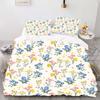 Комплект постельного белья с цифровым принтом «Цветочный букет» - полиэстер - Декор для спальни - 1 покрывало + 2 наволочки (нет подушки)