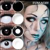 FUNSACHY Cosplay Black White Contact Lenses for Eyes 1Pair Colored Anime Lens Eye Makeup Pupil Halloween Women Men's Accessories