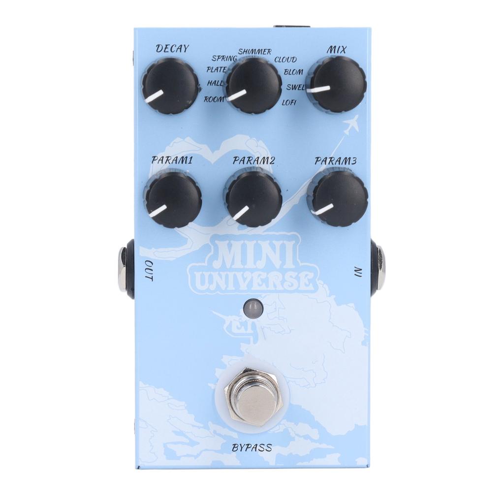 Педаль эффектов для гитары 9 типов реверберации Теплый аутентичный звук Педаль эффектов цифровой реверберации моделирования