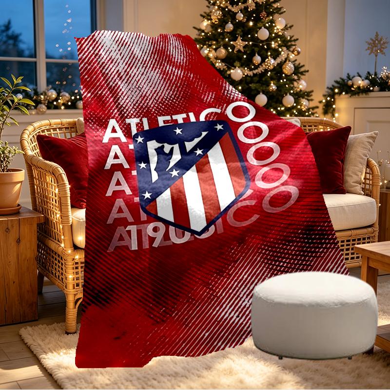 Atletico Madrid Print Blanket - Soft & Comfortable, for Bedroom, Travel, Sofa, Home Decoration - Birthday Christmas Gift for Friend