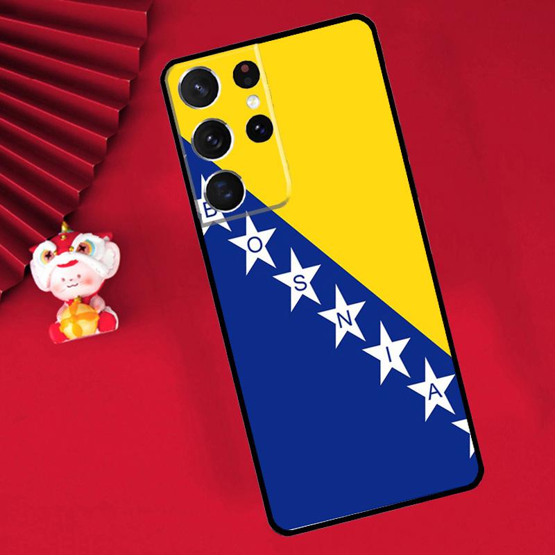 Чехол-кошелек для паспорта Боснии и Герцеговины для Samsung Galaxy S24 Ultra S22 S23 Plus Note 10 Note 20 S8 S9 S10 S20 S21 FE