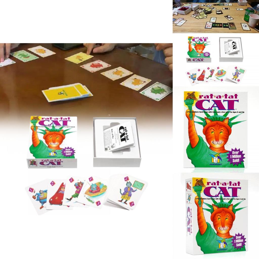 Карточная игра "Кот-стук-стук" для семейного веселья, игровые реквизиты, игрушка