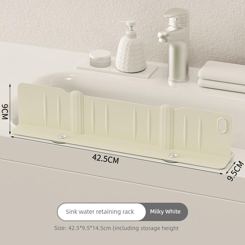 Household Sink Water Barrier Suction Cup Type Kitchen Waterproof Board Splash Guard Faucet Water Stopper Strip
