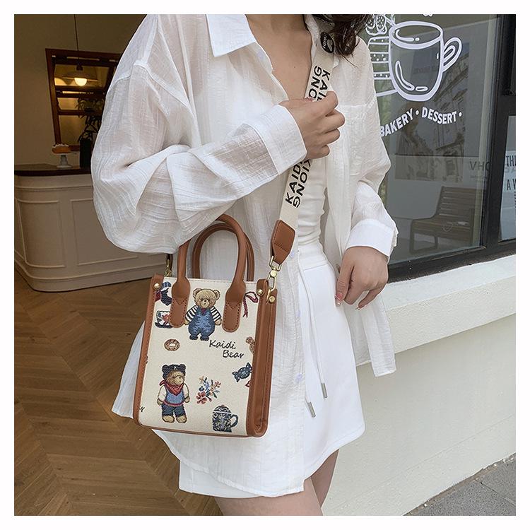 Katie Bear Women's Cute Korean Style Crossbody Handbag - Small & Trendy Single Shoulder Bag