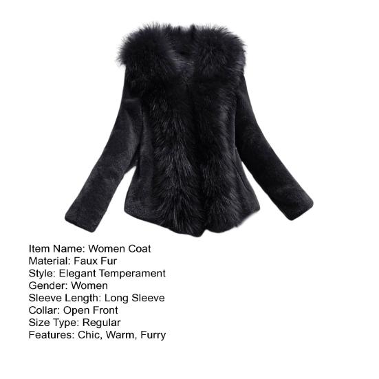 Женское пушистое зимнее пальто с отделкой из искусственного меха, теплая куртка, кардиган с открытой передней частью, женская флисовая верхняя одежда на осень-зиму