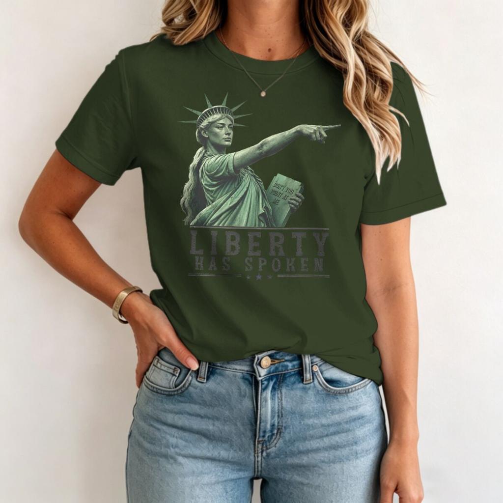 Liberty Has Spoken Print T Shirt Unisex Unisex Vintage Short Sleeve Humor Tshirts