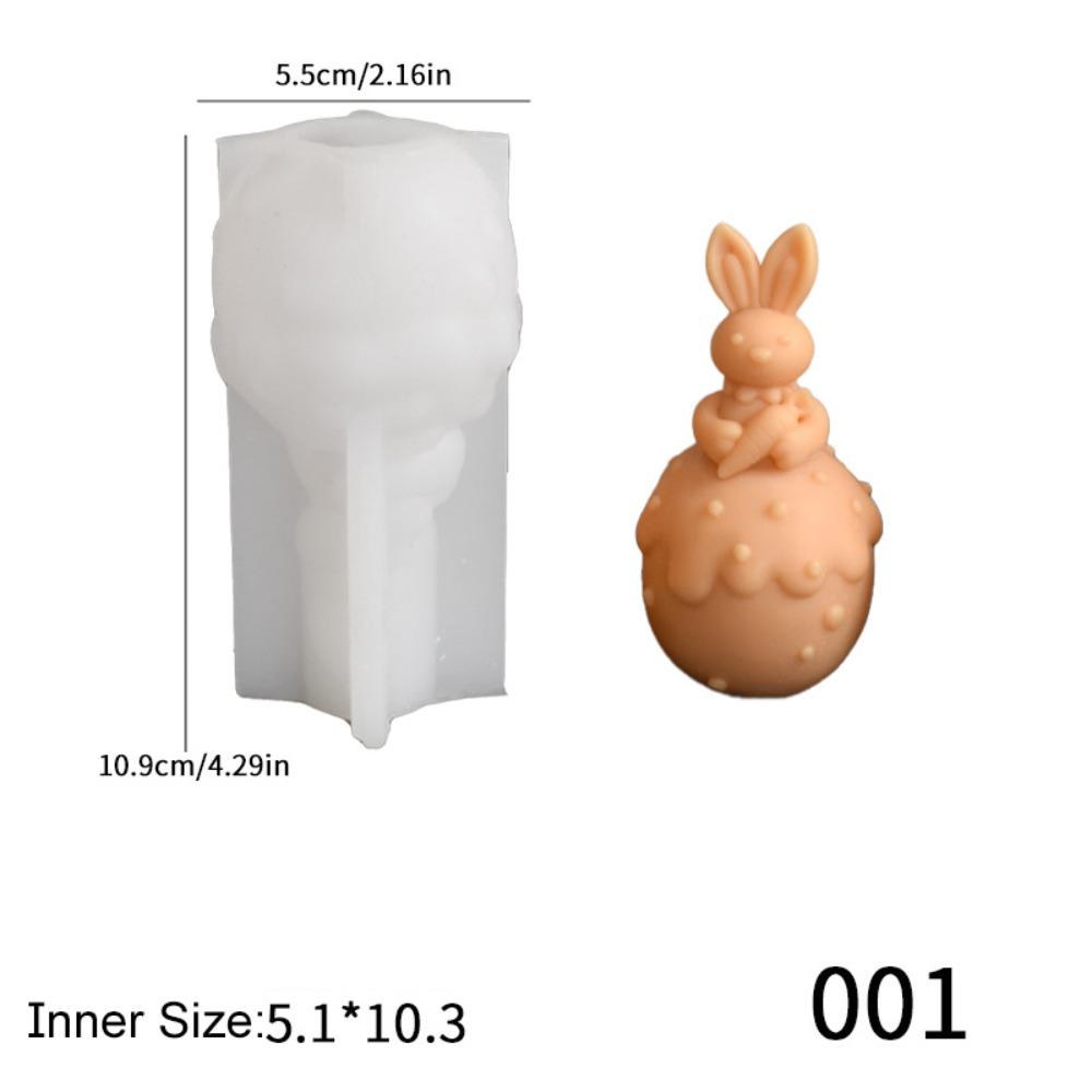 Силиконовая форма для пасхального кролика, жаропрочный инструмент для изготовления свечей, портативная форма для шоколада, подарки