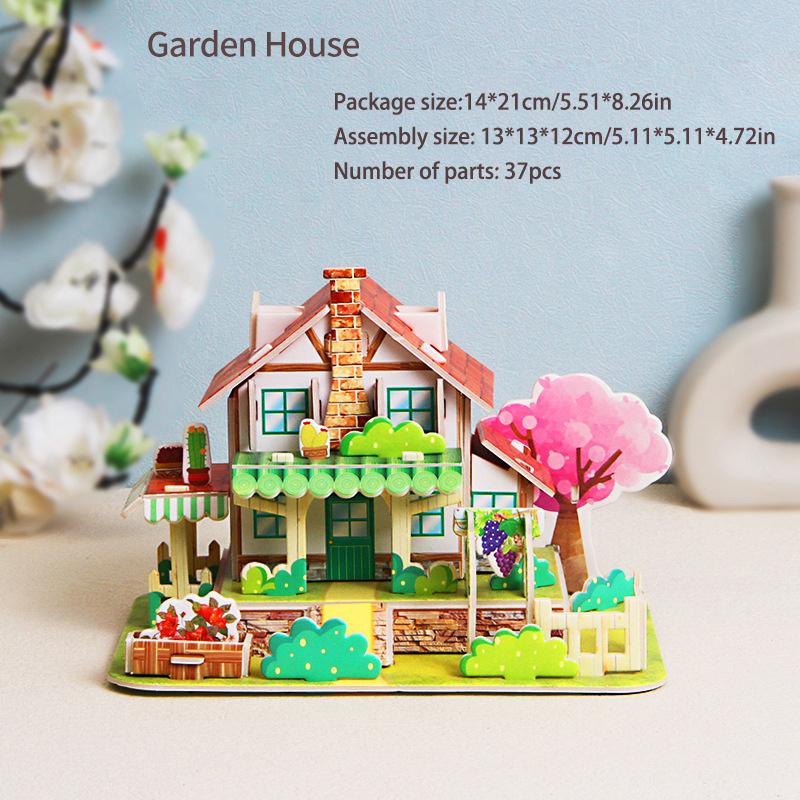 Разложите бумагу, 3d пазл, белая карта, модель дома ручной работы, детские развивающие игрушки для родителей и детей WL