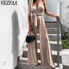 Женские модные повседневные летние весенние однотонные брюки без рукавов с v-образным вырезом и высокой талией, комбинезоны и комбинезоны