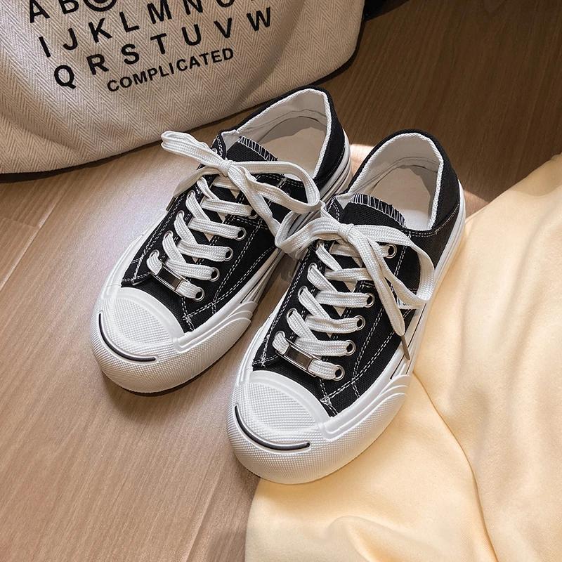 2024 Новые женские туфли из вулканизированной кожи премиум-класса на шнуровке, модные кроссовки на плоской подошве с мягкой подошвой, повседневные кроссовки для женщин Tide Shoes