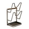 Yousheng Kitchen Pot Lid Storage Rack Carbon Steel Pot Lid Holder While Cooking Pot Lid Stand with Spoon Rest Removable Drip Tray for Countertop Pan