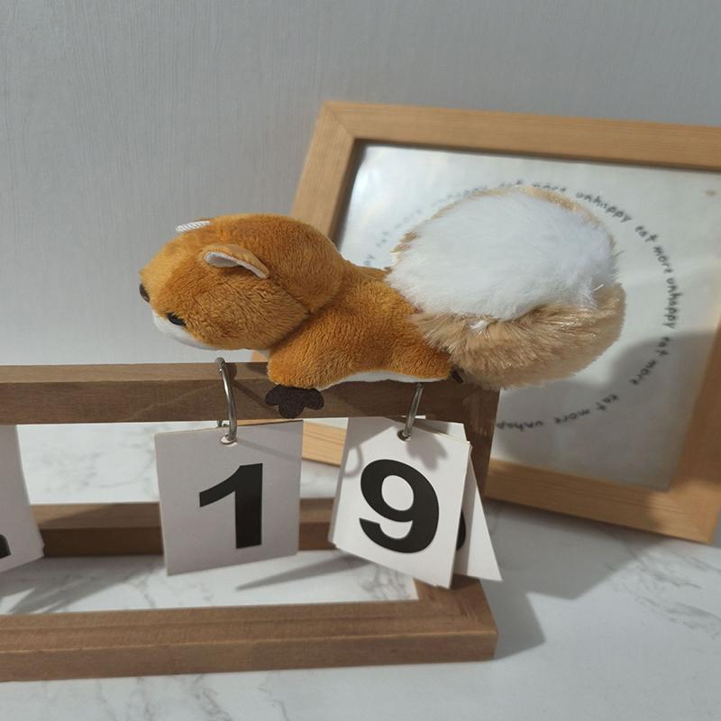 Милая подвеска в виде белки с большим хвостом, плюшевая игрушка, маленькая кукла-белка, подвеска на сумку, брелок