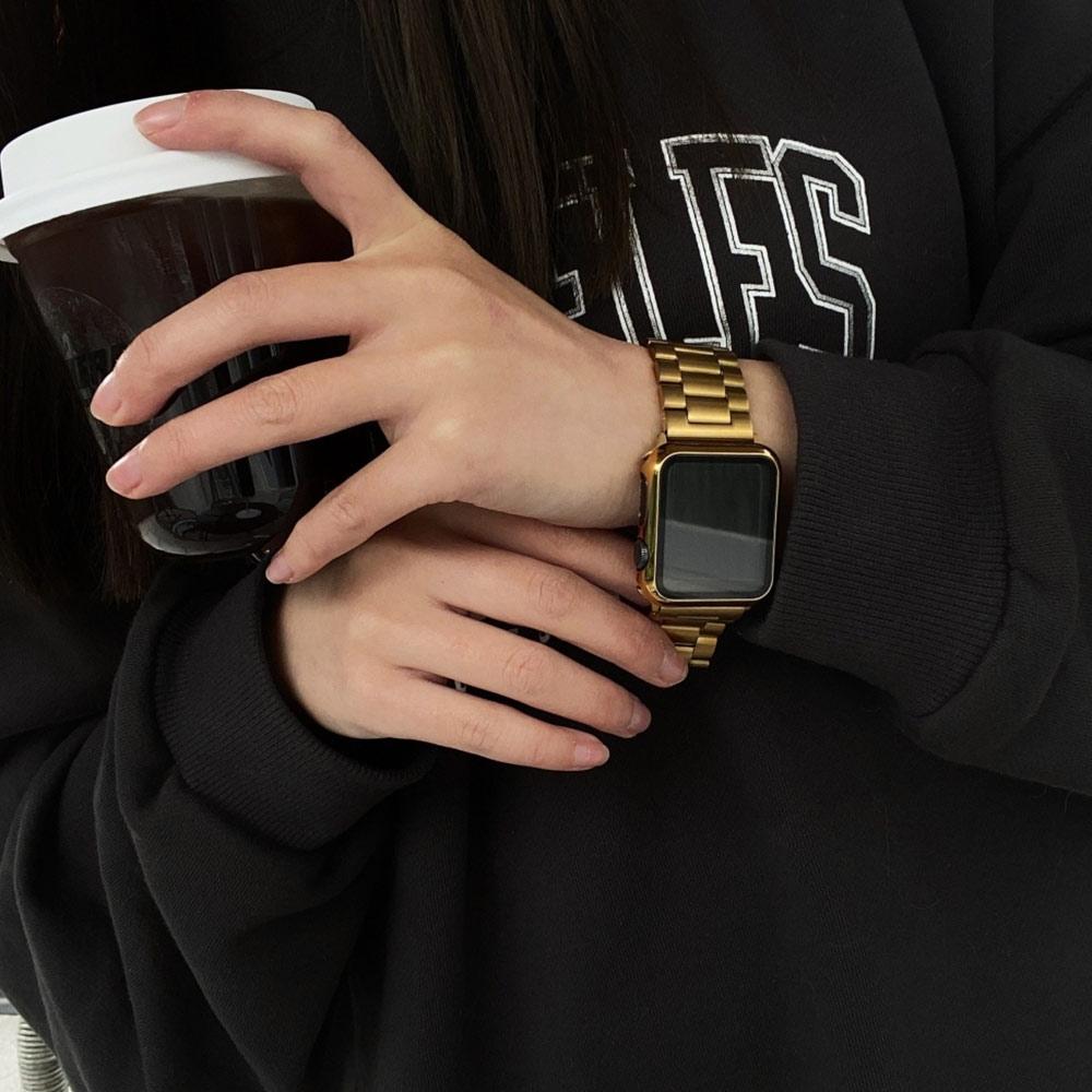 Metal Strap For Apple Watch Ultra 49mm 8 7 45mm 41mm Stainless Steel Smart Watch Wristband For Iwatch 6 5 4 3 2 1 SE 44mm 42mm 40mm 38mm Watchband