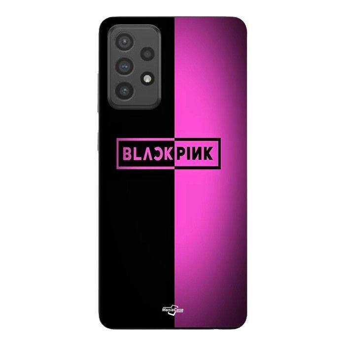 Coque de téléphone - MANIACASE - Samsung Galaxy A72 - Silicone - Noir et rose - Souple