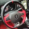 Для Renault Kadjar Koleos Megane Talisman Scenic 2016 2017 Сделай сам Ручная прошивка Кожаный Автомобильный чехол на руль Спортивный стиль