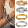 Punk Style Vintage Bangle Simple Design Spiral Bracelet Fashion Elastic Bracelet Women Girls