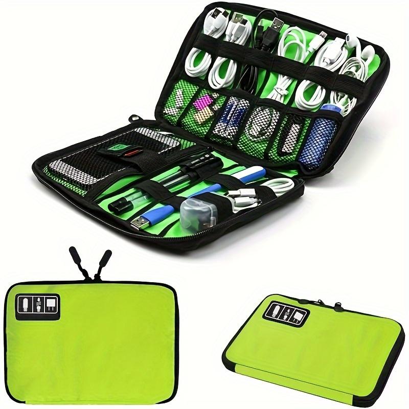 Прочная нейлоновая сумка-органайзер для путешествий, портативный чехол для электронных аксессуаров для кабелей, телефонов, наушников, высокой вместимости