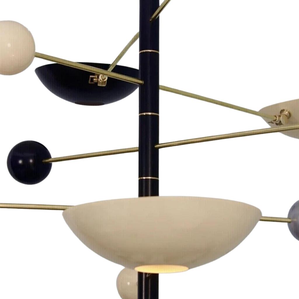 5-ламповый подвесной светильник Mid Century Modern Raw Brass Sputnik люстра Fixtu