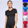 Women's Sports T-shirt Yoga Shirts Breathable Short Sleeves Fitness Tops Bodybuilding Quick Dry Training Sportwear