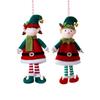Holiday Display Christmas Doll Hanging Figurine Festive Design Good Fortune Hand-sewn Craftsmanship Playful Posing