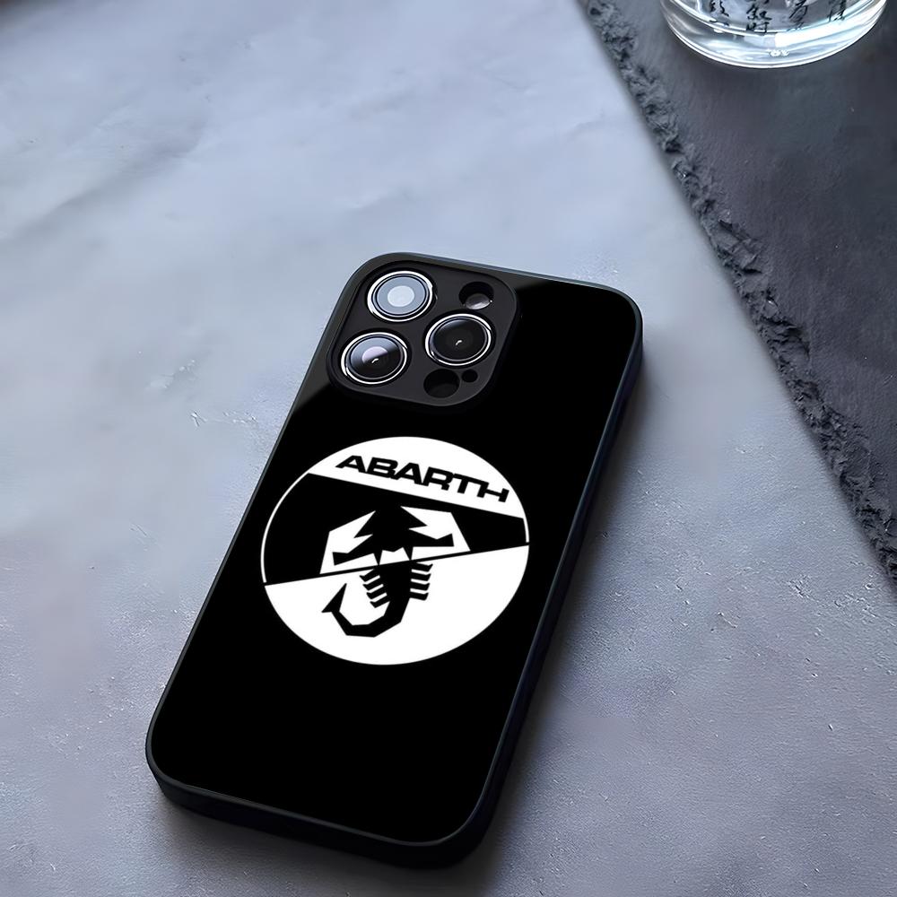 A-ABARTHEs Italy Car Phone Case Tempered Glass For IPhone 17 13 14 16 12 15 11 Pro Max Plus Mini X XR SE2020 Coque